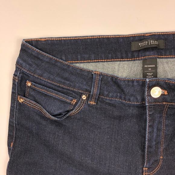 White House Black Market Skimmer Jeans 10 dark - Picture 5 of 7
